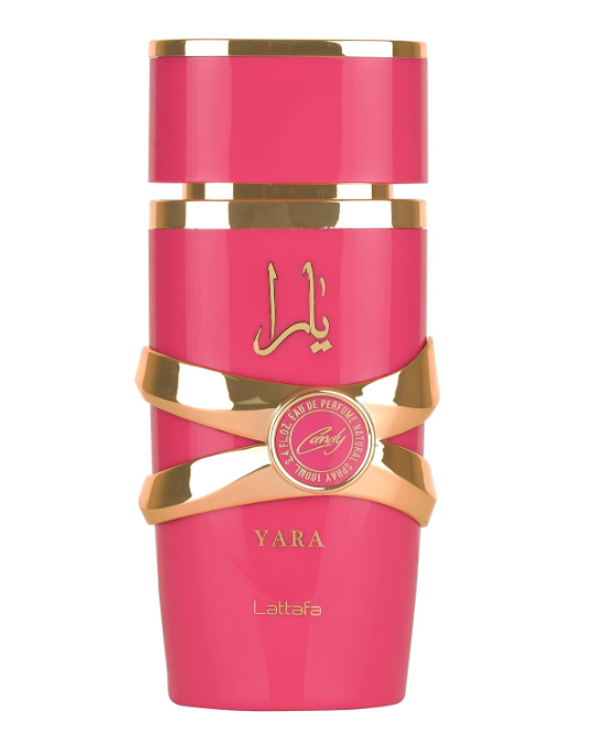 Lattafa Yara Candy Eau de Parfum for Women Sugared Candy Scent, Sophisticated Sweet Fragrance with Luscious Black Currant, Green Tangerine, Strawberry Fizz, Gardenia, Vanilla Syrup & Warm Musk, 3.4oz