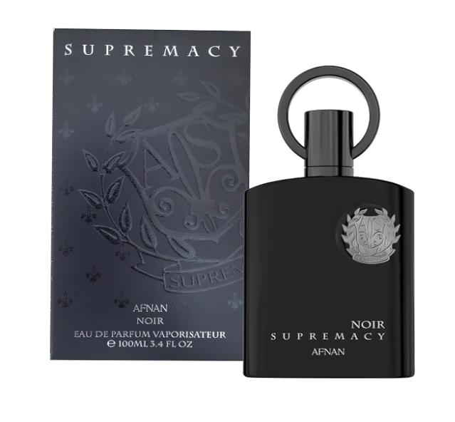 Afnan Supremacy Noir Pour Homme Eau de Parfum 3.4oz - Strong Scent with Bergamot, Oregano, Amber, Labdanum, Sandalwood, Oud, Regular Edition long lasting perfumes