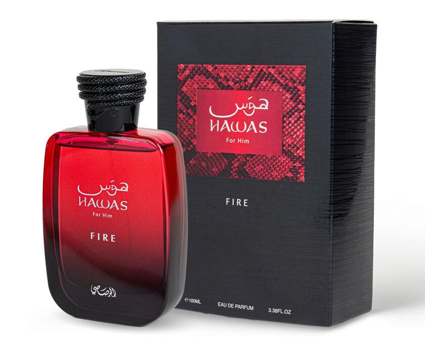 Rasasi Hawas Fire Eau De Parfum 3.4oz, Long Lasting, Regular Edition