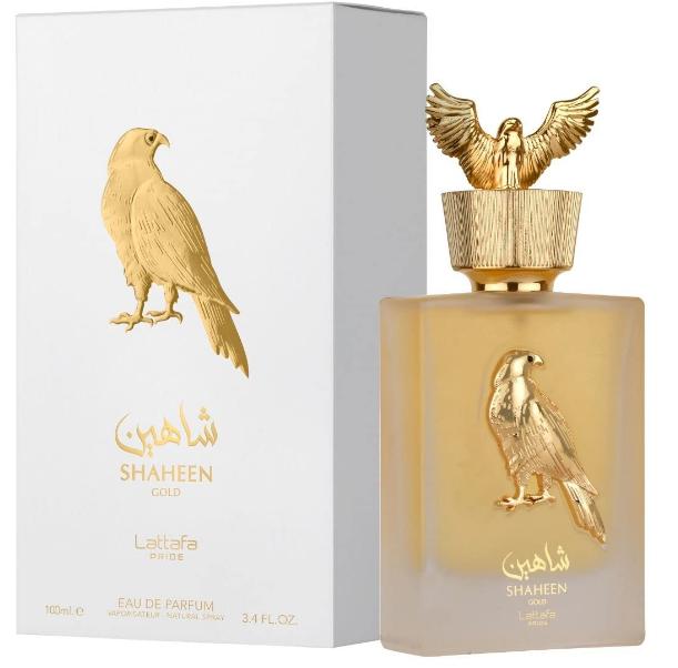 Lattafa Shaheen Gold Eau De Parfum Spray Unisex 3.40z