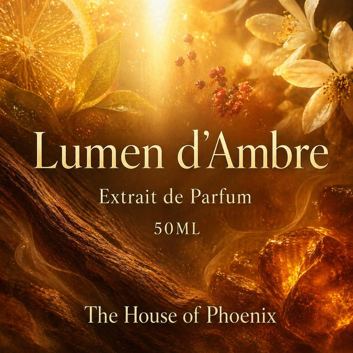 Lumen d'Ambre Extrait de Parfum Unisex 50ML by The House of phoenix