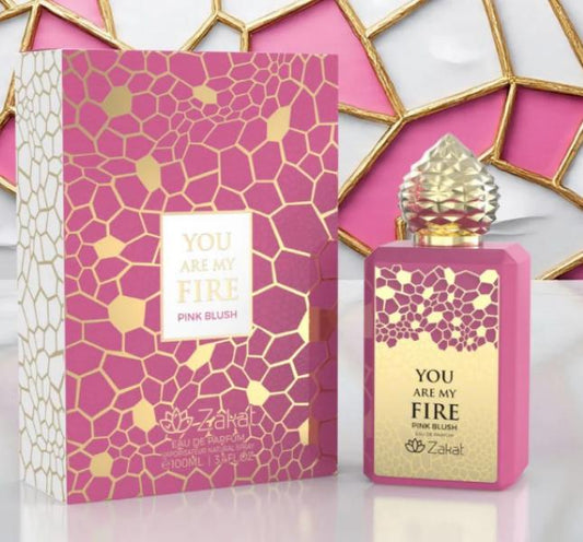 Zakat You Are My Fire Pink Blush Eau de Parfum Spray Unisex 3.4oz 100ML