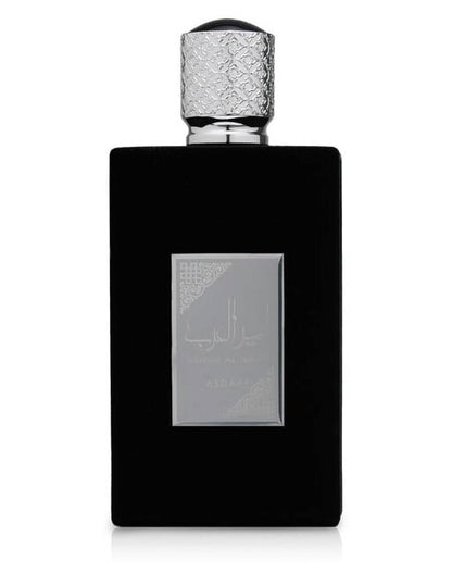 Lattafa Asdaaf Ameer Al Arab Alcohol-Base Unisex EDP Fragranced Perfume Spray - 3.4 fl oz (100ml) Bottle, Bold Arabian Aromas, Honeysuckle Exotic Blend, Adult Everyday Wear Fragrance Perfumes