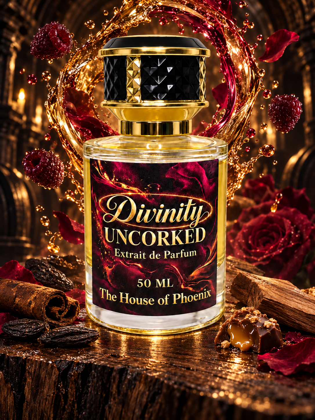 The House of Phoenix Divinity Uncorked Unisex Extrait De Parfum - 50ML Perfumed Fragrance, Unisex Beauty Product, Perfumed Unisex Fragrance
