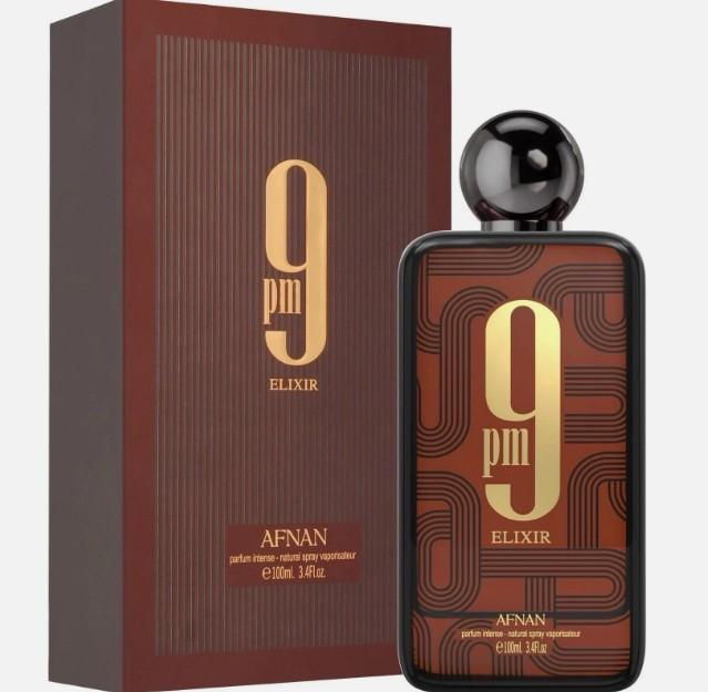 Afnan 9 PM Elixir Extrait de Parfum by Afnan - Unisex 3.4oz Perfume Bottle with Elegant Design and Rich Packaging