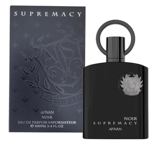 Afnan Supremacy Noir Pour Homme Eau de Parfum 3.4oz - Strong Scent with Bergamot, Oregano, Amber, Labdanum, Sandalwood, Oud, Regular Edition long lasting perfumes