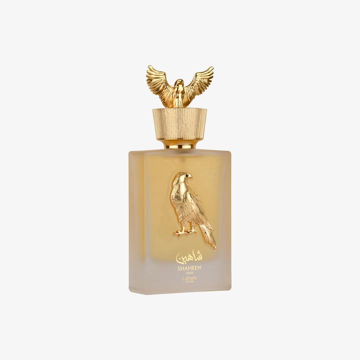 Lattafa Shaheen Gold Eau De Parfum Spray Unisex 3.40z