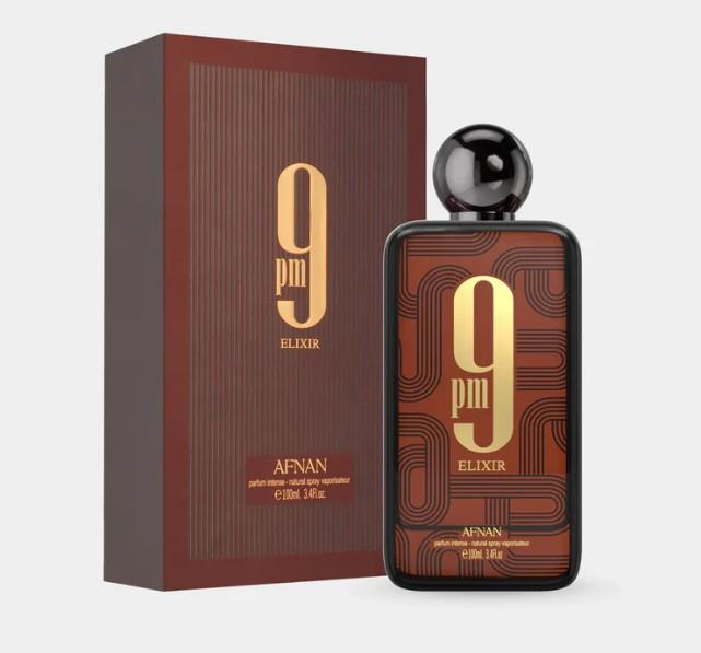 Afnan 9 PM Elixir Extrait de Parfum by Afnan - Unisex 3.4oz Perfume Bottle with Elegant Design and Rich Packaging