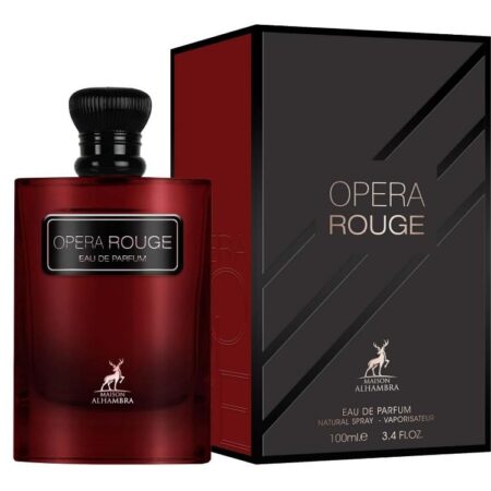 Maison Alhambra Opera Rouge Eau de Parfum for Unisex 3.4oz 100ML - Mysterious Elegant Fragrance with Cherry Mandarin Jasmine Notes