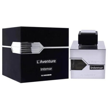 Al Haramain L'Aventure Intense Eau De Parfum for Men 3.4oz 100ml - Bold Fragrance with Elemi Lemon Bergamot & Woody Accords