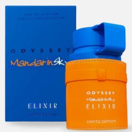 Armaf Odyssey Mandarin Sky Elixir for Men Limited Edition 3.4oz - Orange Leather Case, Liquid Eau de Parfum with Top Notes of Mandarin & Orange