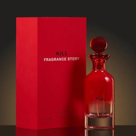 Fragrance Story Kill Pour Homme Eau De Parfum 3.4oz 100ml Bold Modern Unforgettable Scent with Apple Sage Vetiver & Tonka Bean Notes in Red Bottle