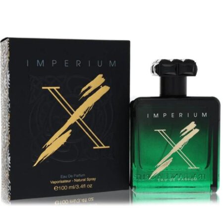 Fragrance World Imperium X Eau De Parfum Spray Unisex 3.4 oz Green Bottle with Gold Logo