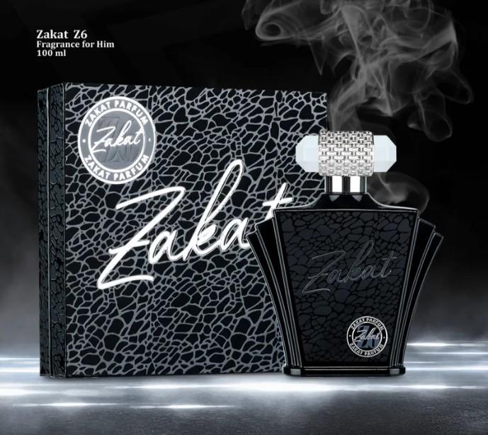 Zakat Z6 Eau de Parfum Spray Unisex 3.4 oz 100 ml Refreshing Versatile Fragrance with Bergamot Coriander Lavender Geranium Amber Cedarwood Musk Patchouli Notes