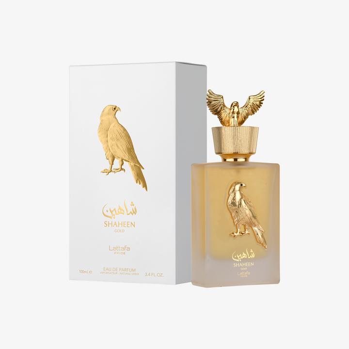 Lattafa Shaheen Gold Eau De Parfum Spray Unisex 3.40z